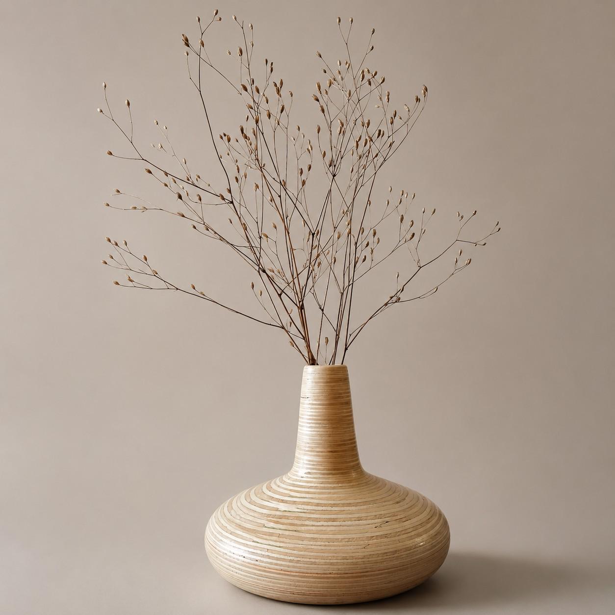 Aurora Vase – Hand-Turned Wood Decorative Vase with Sculptural Form