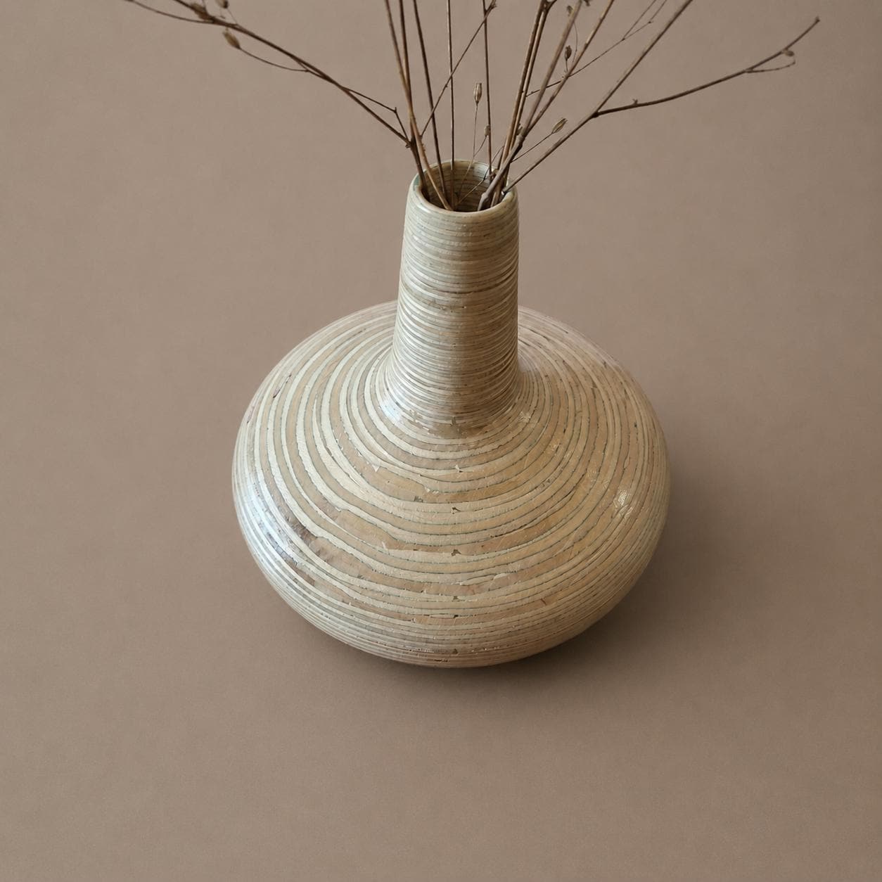 Aurora Vase – Hand-Turned Wood Decorative Vase with Sculptural Form