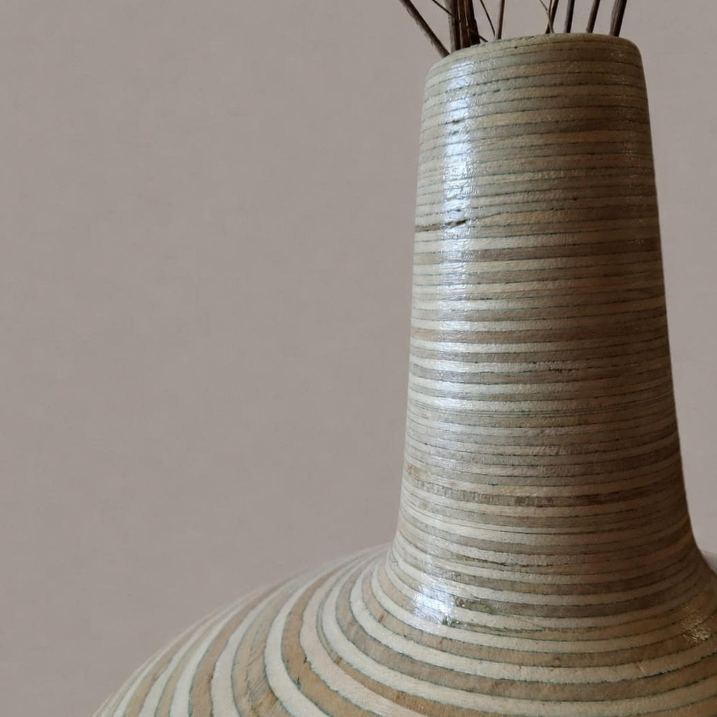 Aurora Vase – Hand-Turned Wood Decorative Vase with Sculptural Form