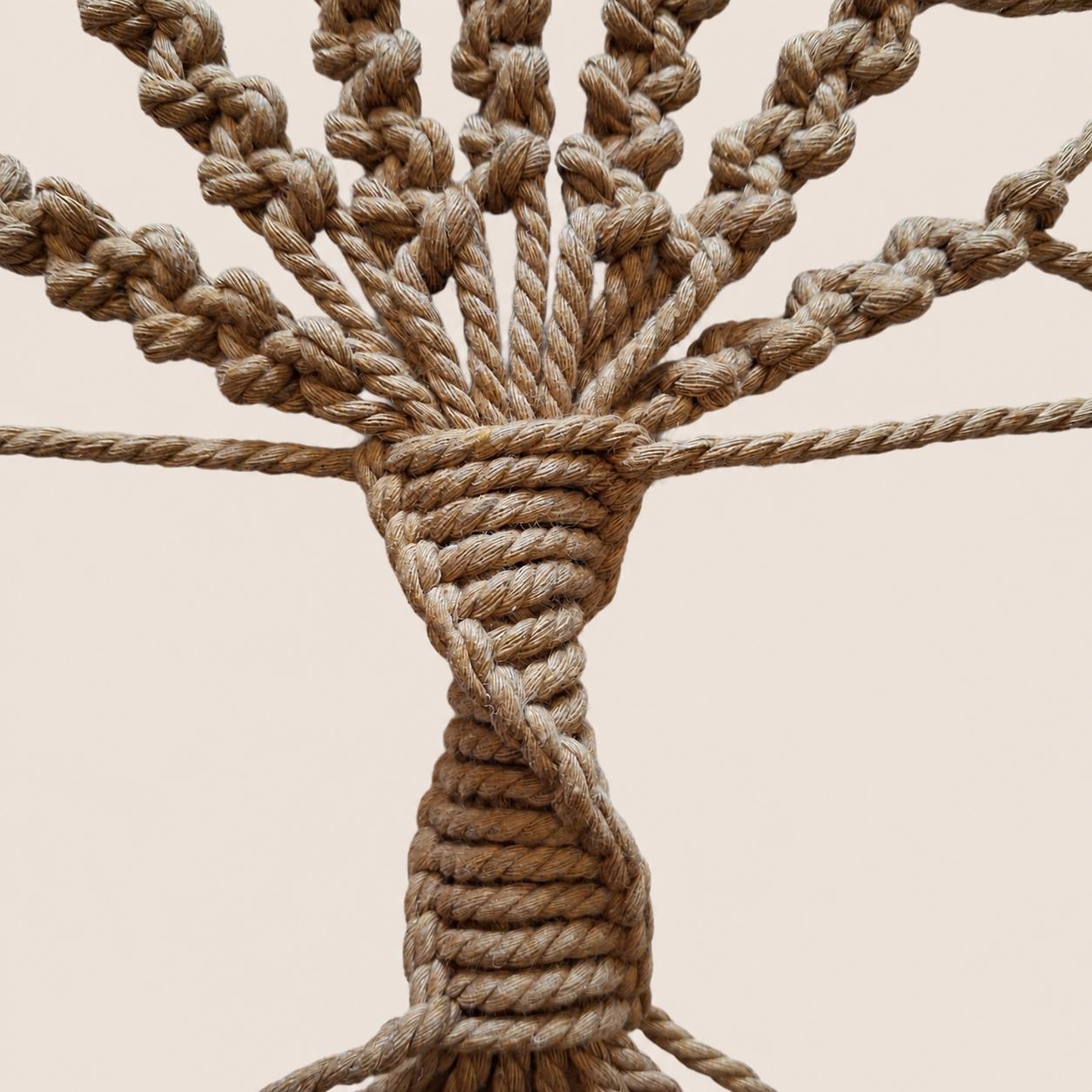 Family Tree Macrame Wall Hanging – Handmade Cotton & Gold Hoop Fiber Art