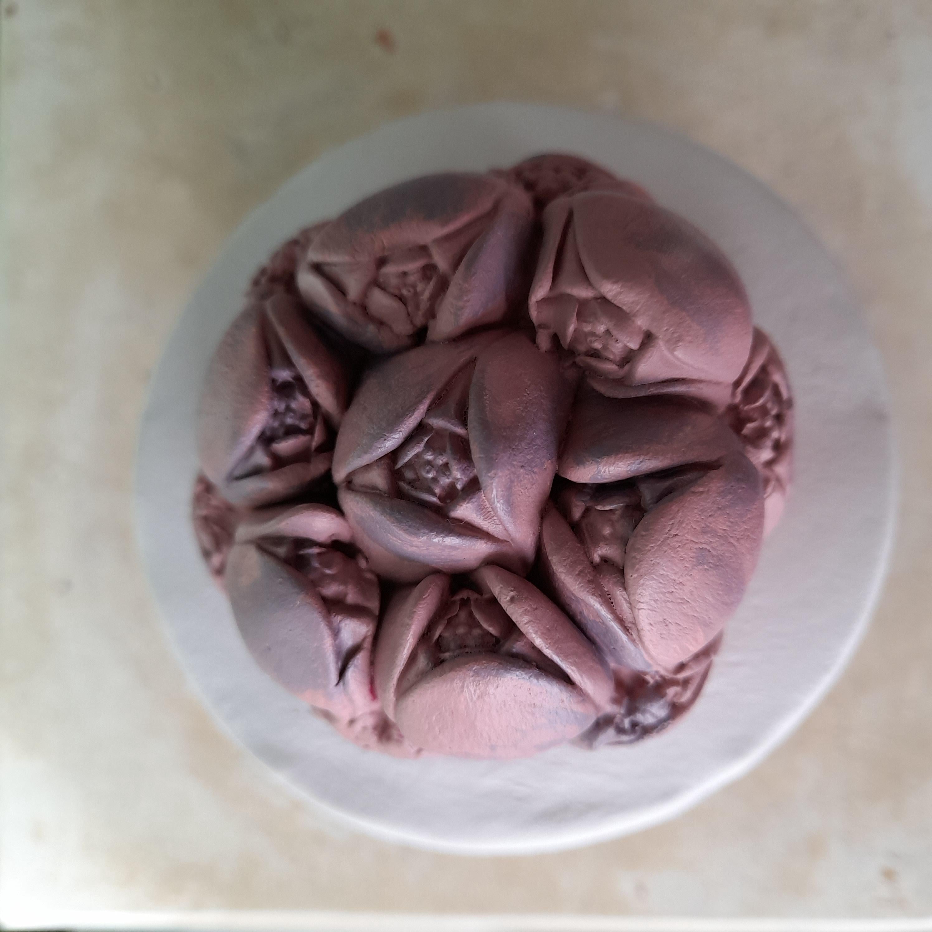 Tulip Jewelry Box – Handmade Air Dry Clay Box with Sculpted Floral Bouquet Lid