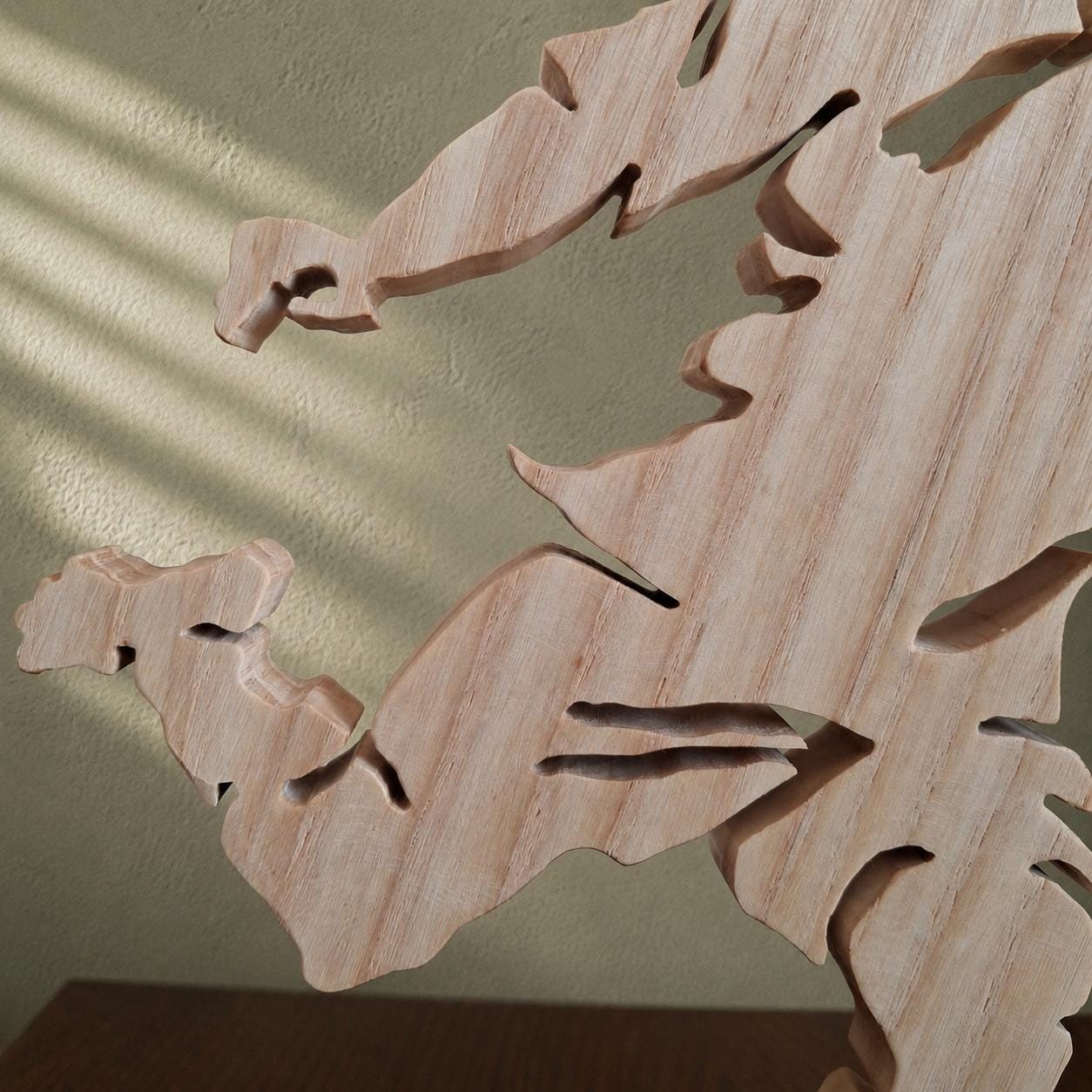 Goal Moment – Handmade Wooden Football Player Sculpture