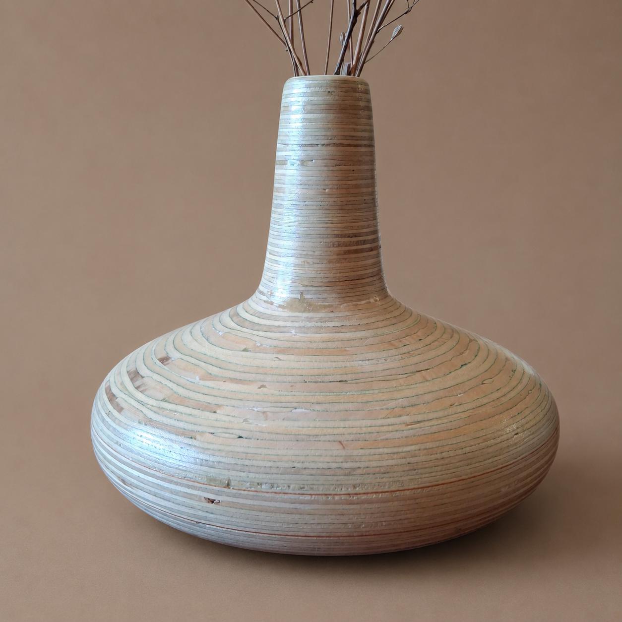 Aurora Vase – Hand-Turned Wood Decorative Vase with Sculptural Form